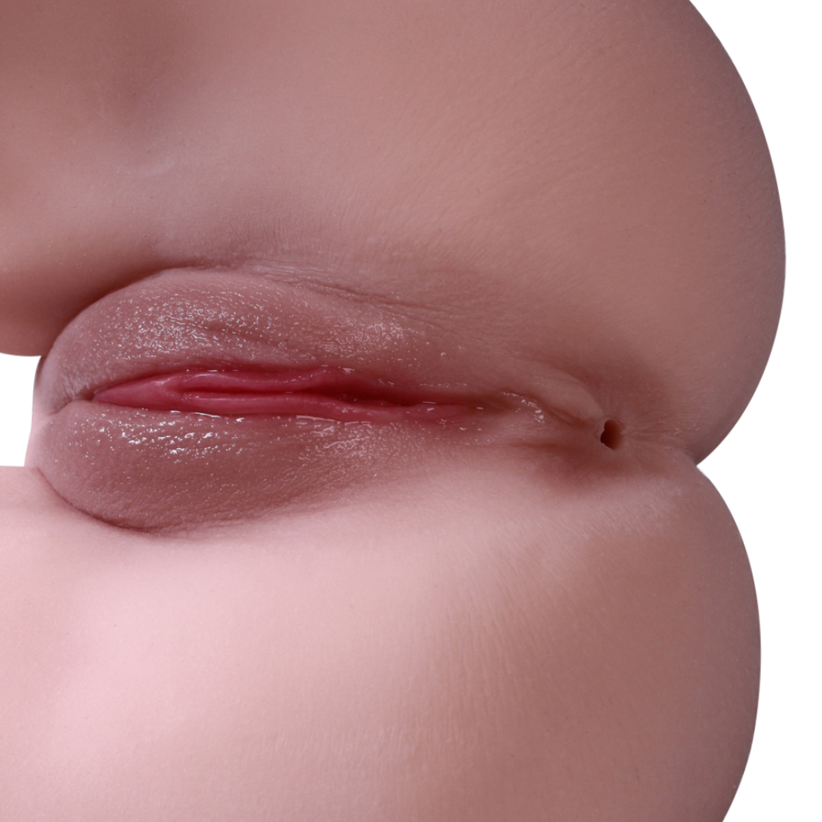 Realistischer 2,5 kg Masturbator mit 2 Lustkanälen hell/weiß meilov