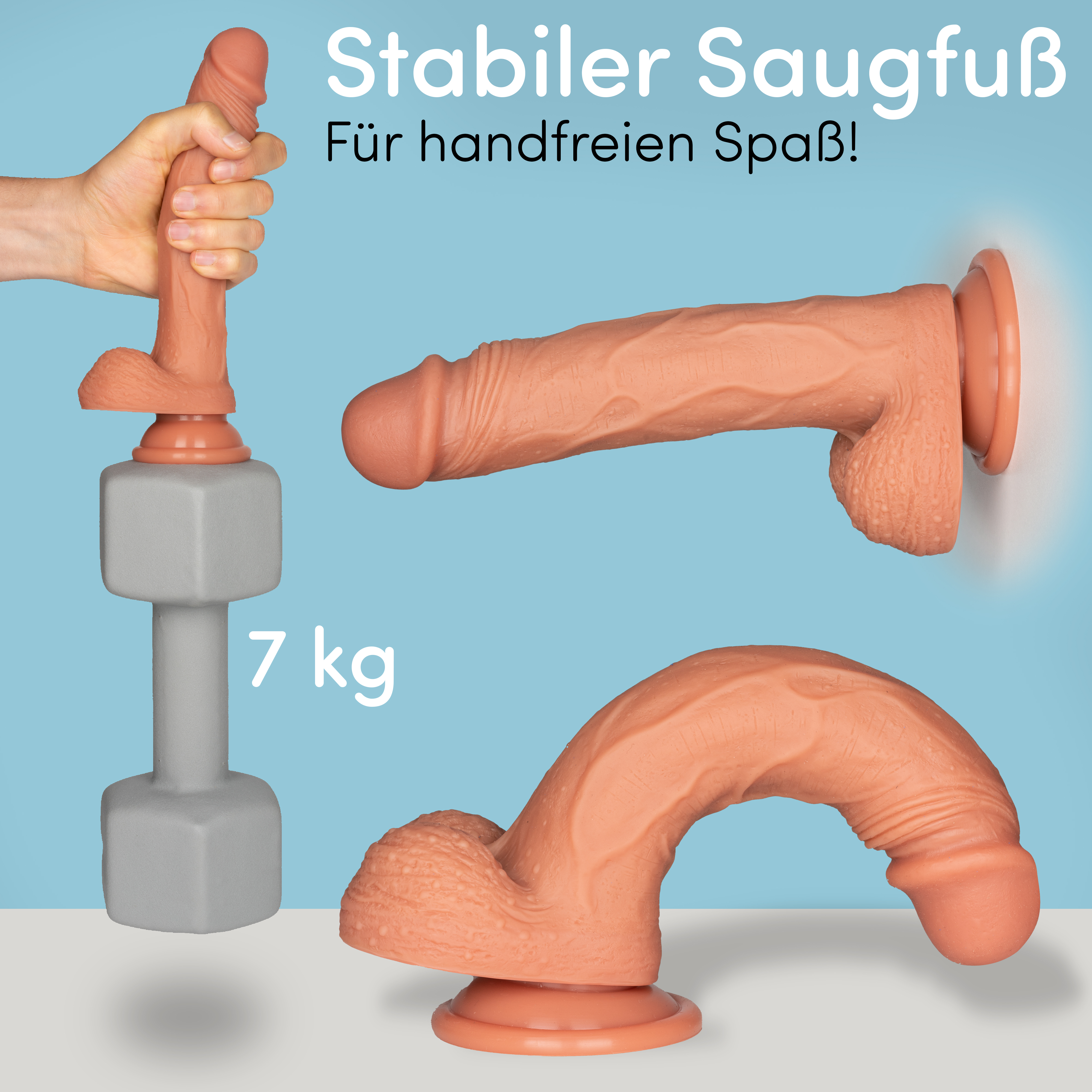 Realistischer Dildo mit Saugnapf 21cm Realistischer Dildo mit Saugnapf 21cm