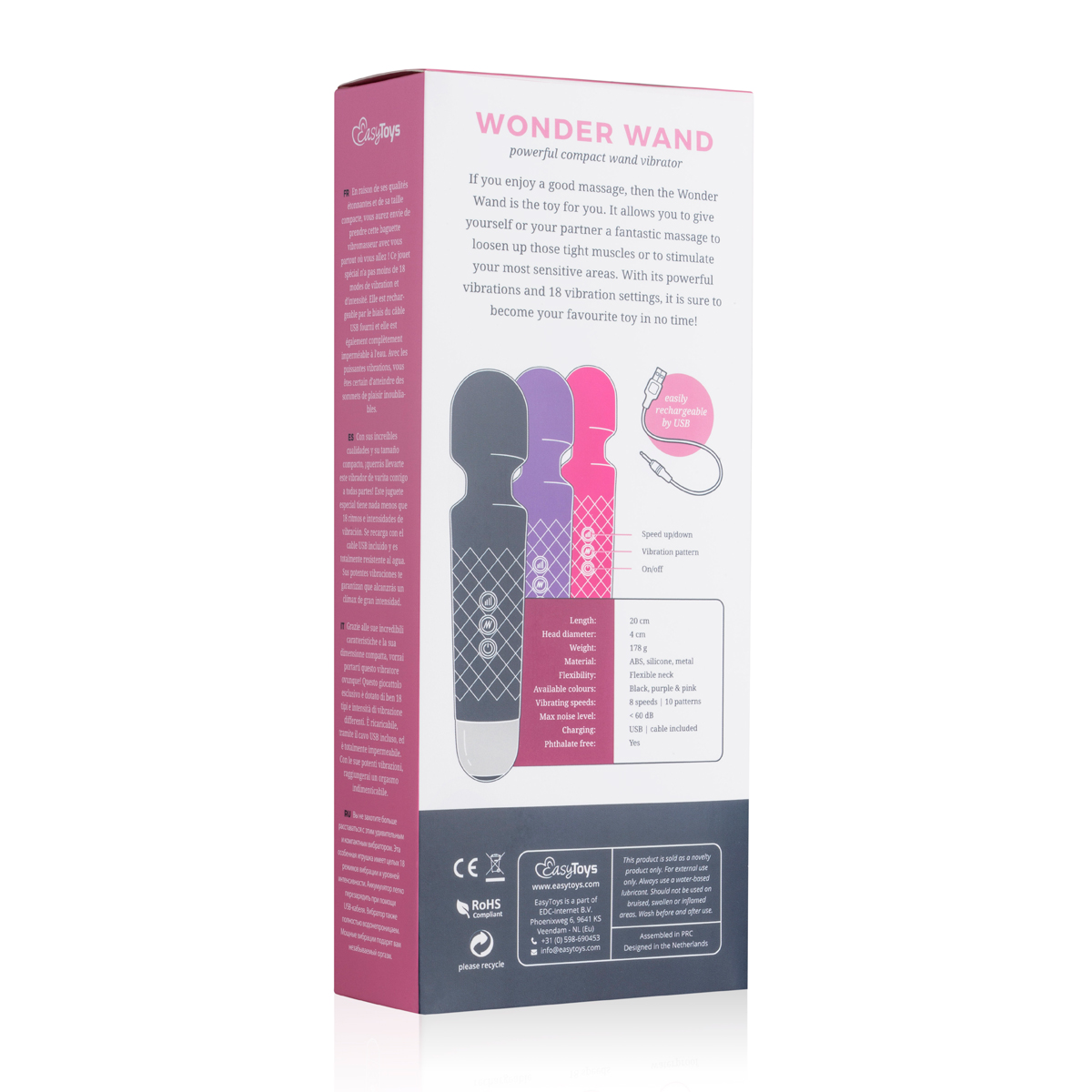 EasyToys Mini Wand Vibrator - Lila